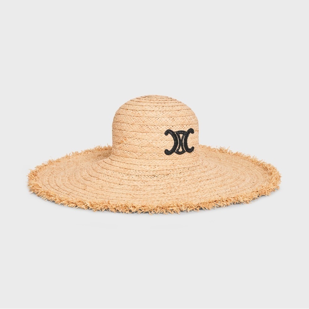 CELINE WIDE-BRIMMED TRIOMPHE HAT IN RAFFIA
NATURAL - Picture 6 of 14